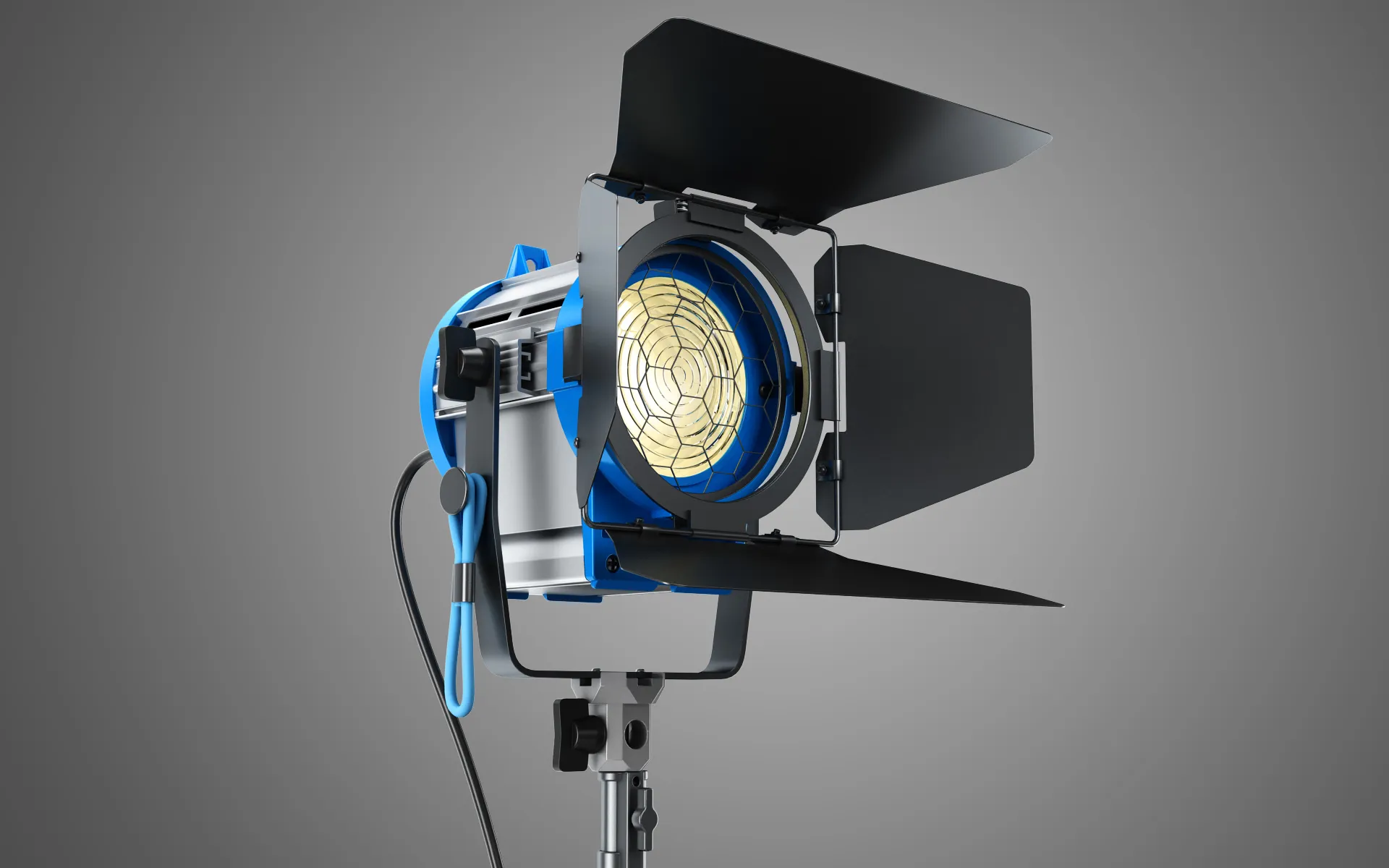 Professional ARRI lighting equipment at the Santa Clara studio